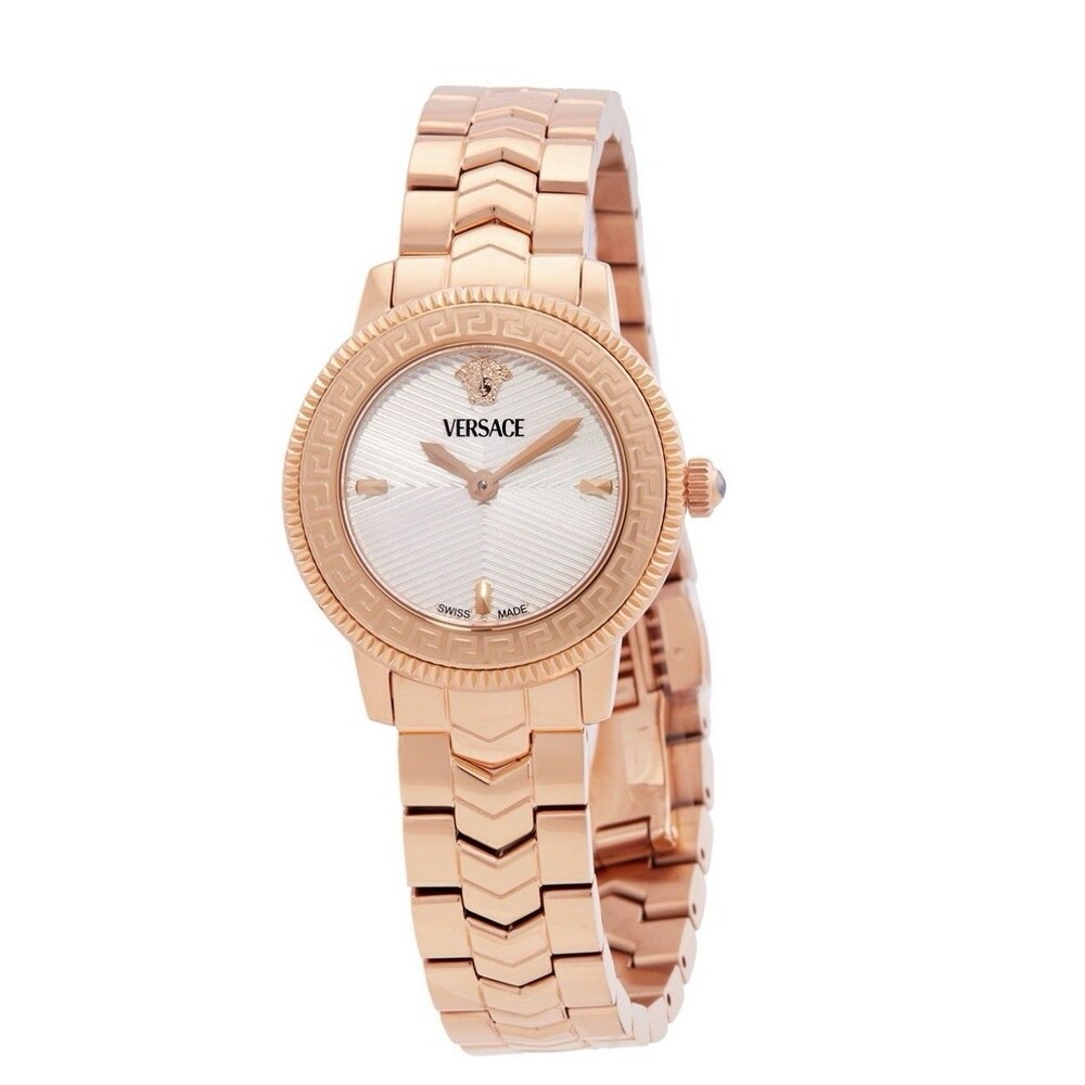 Versace V-Icon Quartz White Dial Ladies Watch VEUCA0724 New New In Box w/Papers
